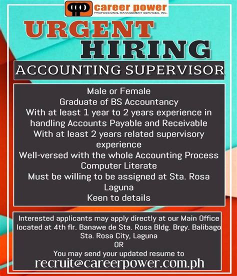 Urgent! Job hiring jobs in Laguna .